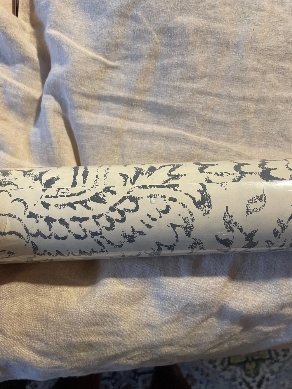 Anthropologie Kamala Wallpaper in Blue and Cream